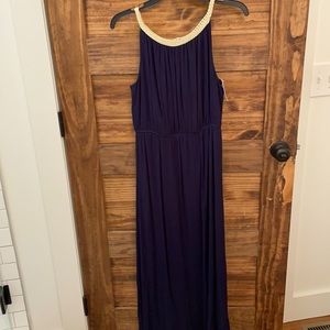 Nina Leonard Grecian Maxi Dress